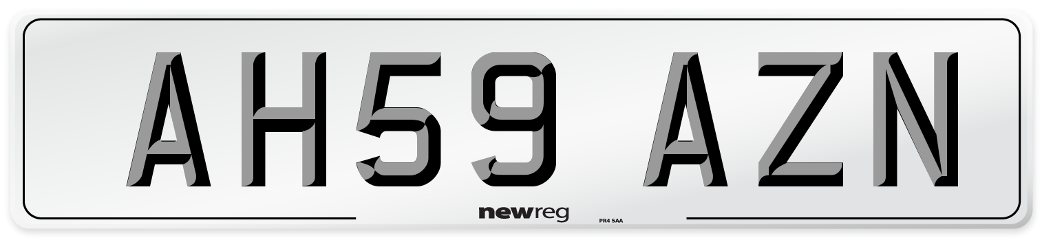 AH59 AZN Number Plate from New Reg